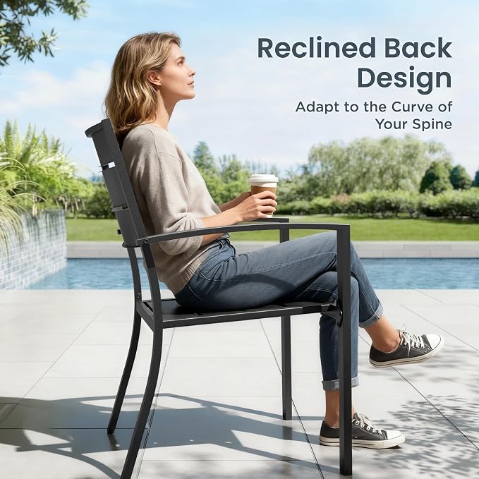 PHI VILLA 9 Pieces Outdoor Patio Dining Set - Image 3