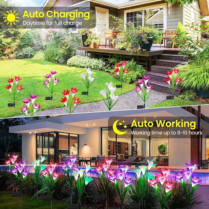 KOOPER Outdoor Solar Lights, 6 Pack Solar Garden Light - Image 4