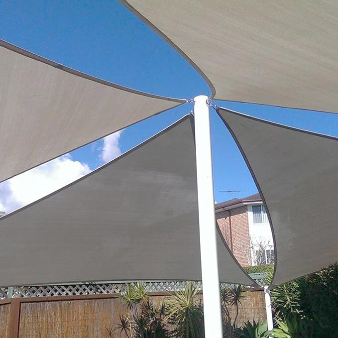 E&K Sunrise 26' x 26' x 26' Sun Shade Sail Triangle Canopy Shade Cover UV Block - Image 8