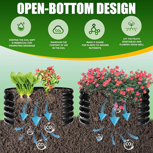 17" Tall Elevated Round Metal Rised Garden Bed- 2.7'x2.7' in Size and 0.8MM - Image 2