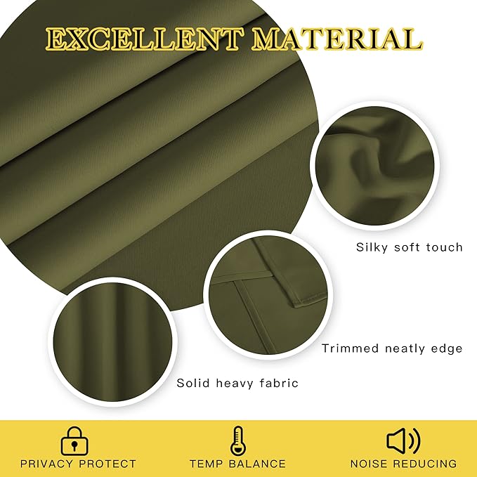NICETOWN Blackout Curtains 120 inch Length - Image 2