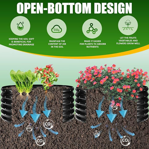 17" Tall Elevated Round Metal Rised Garden Bed- 3.3'x3.3' in Size and 0.8MM - Image 2