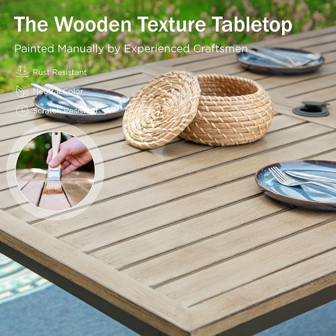 PHI VILLA 7 Pieces Outdoor Dining Set - Image 6