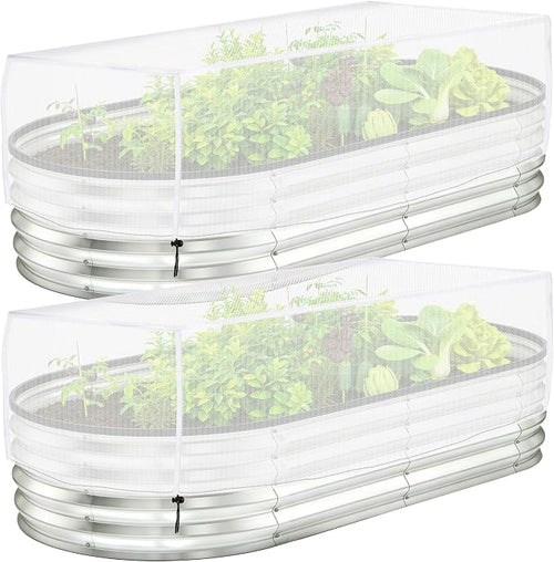 2 Pack Garden Netting for Raised Beds, 55.1" x 30" x 19.6" Garden Bed Insect by PurpleStar