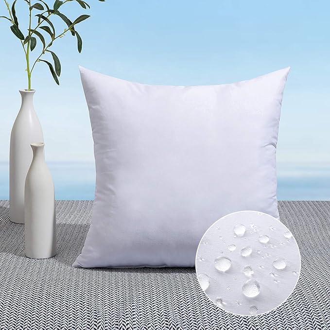 MIULEE 22x22 Pillow Insert Throw Pillow Insert, Outdoor Pillows Water-Resistant by MIULEE