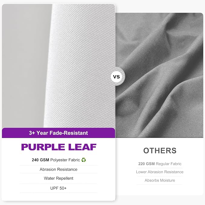 PURPLE LEAF 9' X 12' Right-left Tilt Patio Umbrella - Image 4