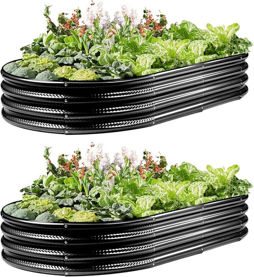 2 Pack Raised Garden Bed Kits, Easy Assembly Metal Raised Bed by Gartist
