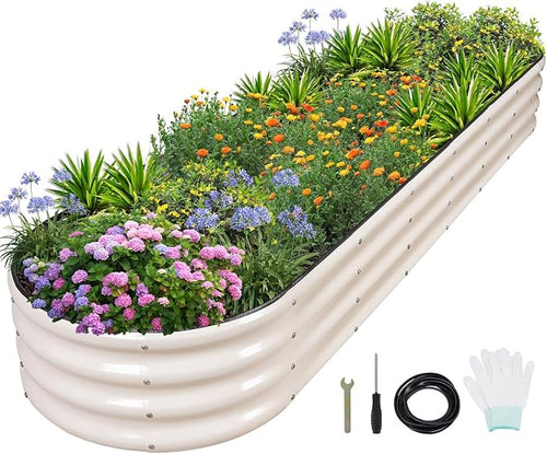 1MORE Galvanized Raised Garden Bed- Planter Garden Boxes Outdoor, Raised Beds by 1MORE