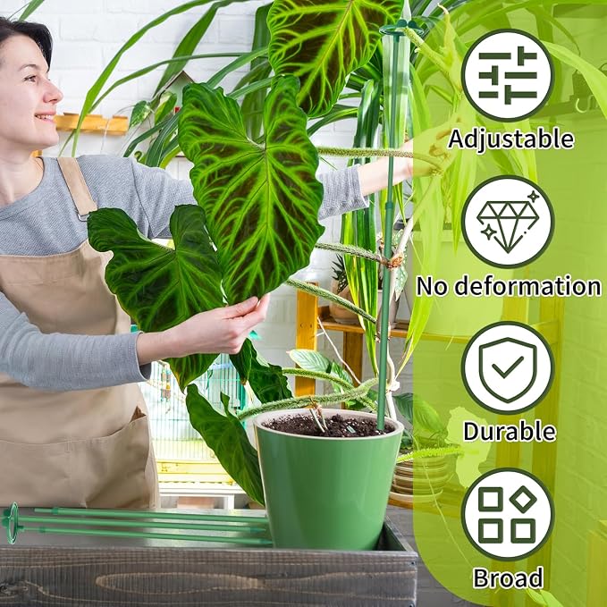 Extendable Plant Stakes, Adjustable Length from 17.9IN to 42.3IN Monstera - Image 5