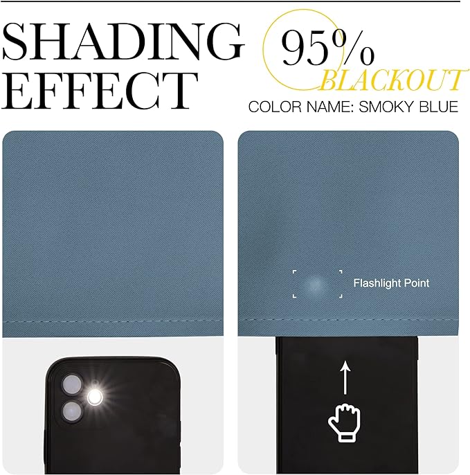NICETOWN Stone Blue Blackout Curtain - Image 7