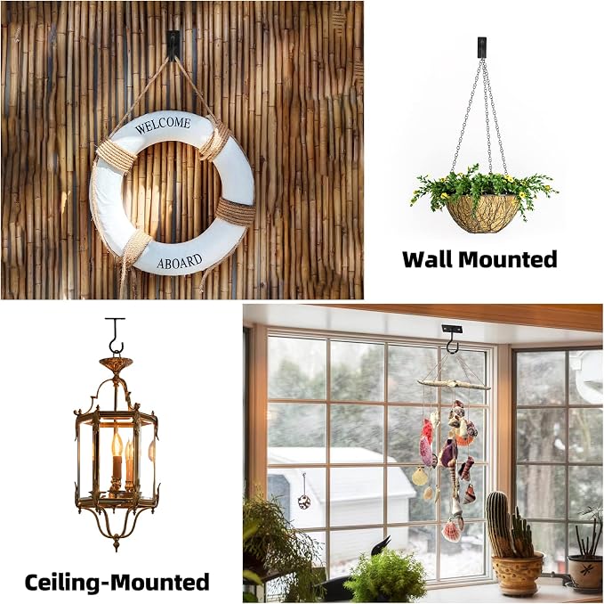 4Pack 6inch Wall Hook for Hanging Plant Bracket Metal Plant Hook - Image 4