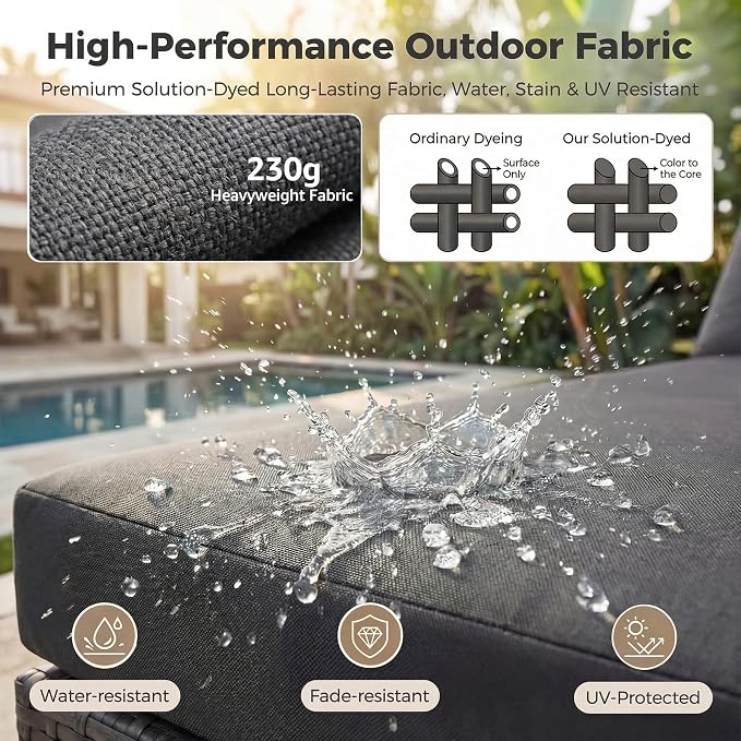 NICESOUL 6 Piece Outdoor Patio Furniture Set - Image 9