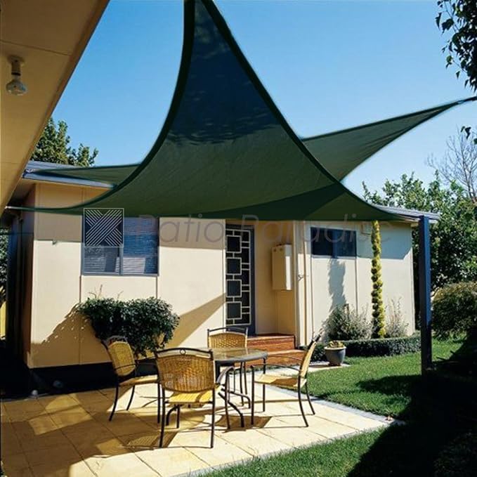 Patio Paradise 14' x 14' x 14' Sun Shade Sail Triangle Canopy Shade Cloth - Image 6