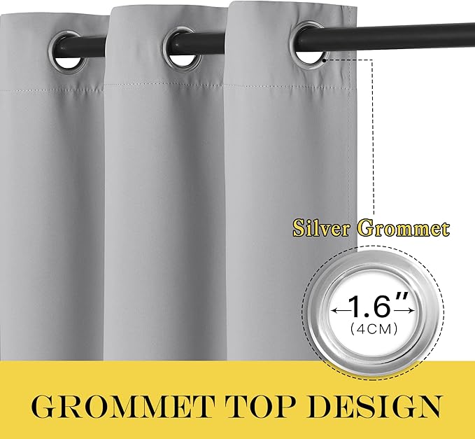 NICETOWN Blackout Short Curtain 54 inches Long - Image 2