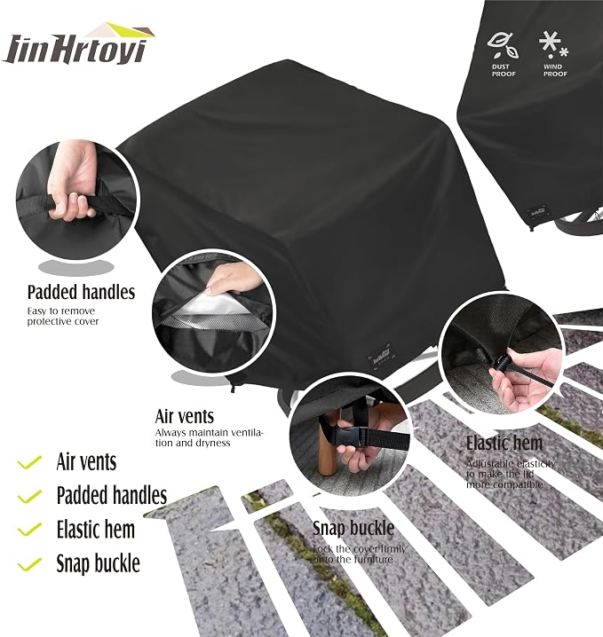 JinHrtoyi Outdoor Chair Covers 2 Pack, 30Wx34Dx38H inches Patio Chair Cover - Image 4