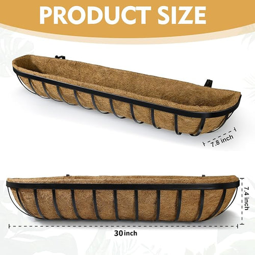 2 Pack 30 Inch Window Deck Railing Planter Boxes - Image 2