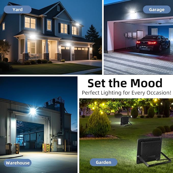 50W Flood Lights Outdoor, 7000LM Bright LED Work Light, IP66 Waterproof Outside - Image 6