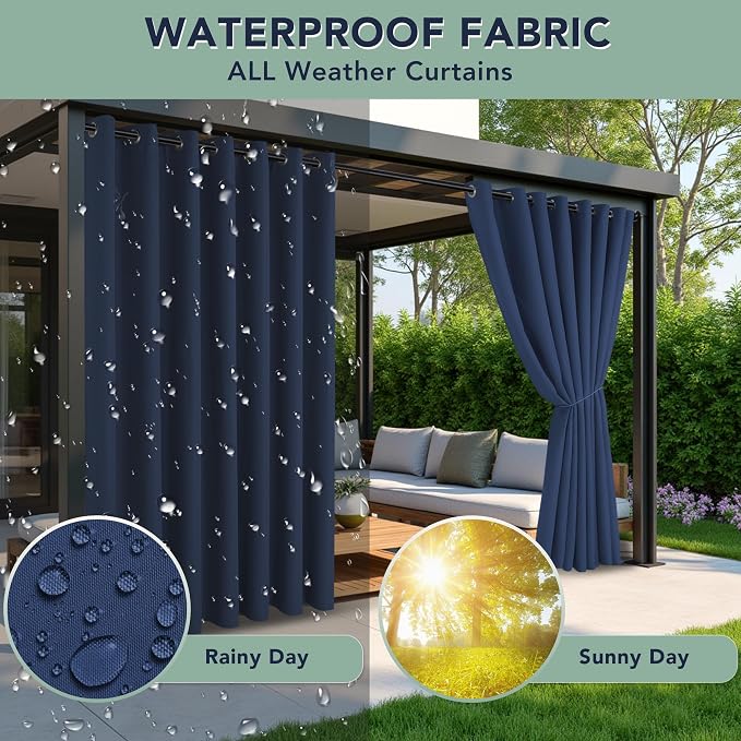 Patio Curtains Outdoor Waterproof - Image 2