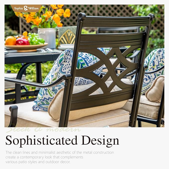 Sophia & William Outdoor Patio Dining Set - Image 3