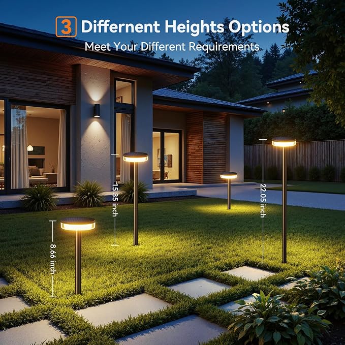 LETMY Solar Pathway Lights Outdoor, 6 Pack 2X Brighter Solar Lights Outdoor - Image 6