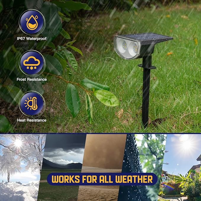 Kyosho Solar Color Spot Lights Outdoor, 9 Lighting Modes Halloween Christmas - Image 5