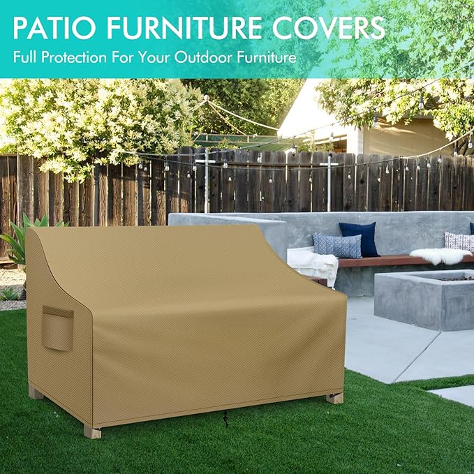 WLEAFJ Patio Sofa Cover Waterproof, 2-Seater Patio Loveseat Cover, Heavy Duty - Image 6
