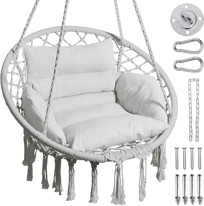 Greenstell Hammock Chair, Macrame Swing Chair by Greenstell