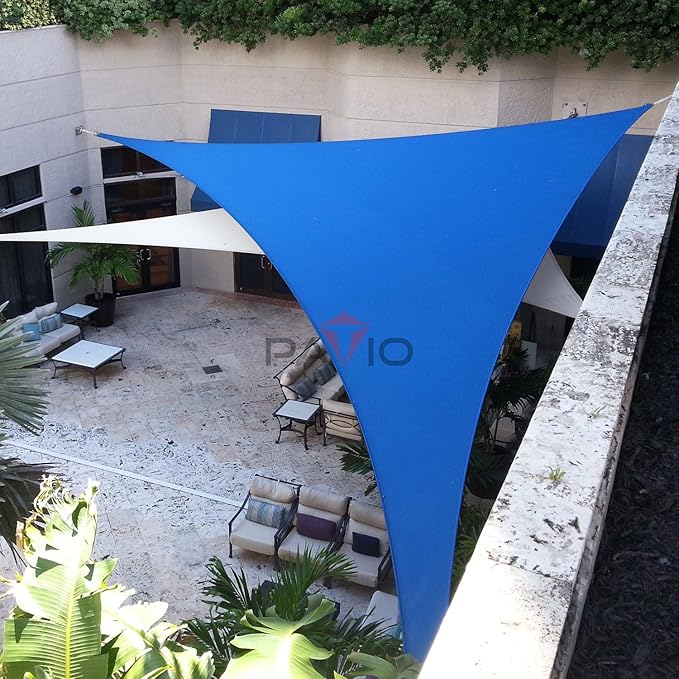 Patio Paradise 23' x 23' x 23' Sun Shade Sail Triangle Canopy Shade Cloth - Image 5