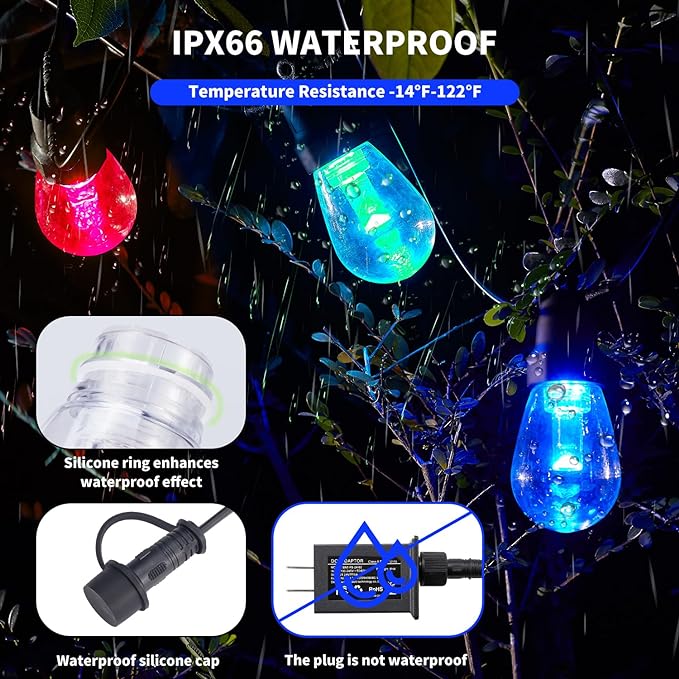 Outdoor String Lights 50FT, Outdoor Lights - Image 2