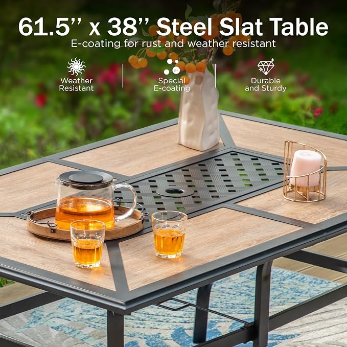 PHI VILLA 7 Pieces Outdoor Dining Set - Image 2