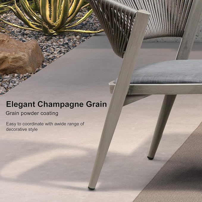 PURPLE LEAF 11-Piece Patio Dining Set Outdoor Furniture Rectangular Table and - Image 3