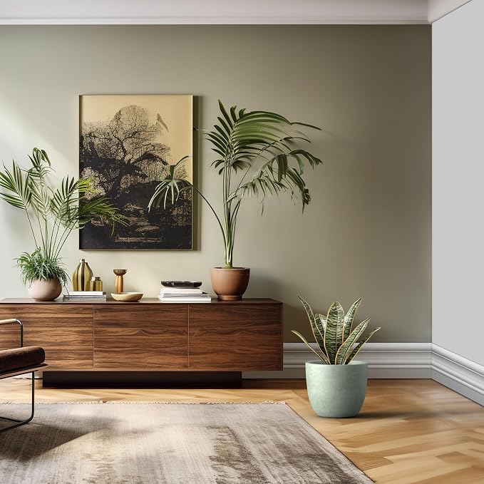 Kante 14 Inch Dia Round Concrete Planter, Indoor Outdoor Large Plant Pot - Image 5