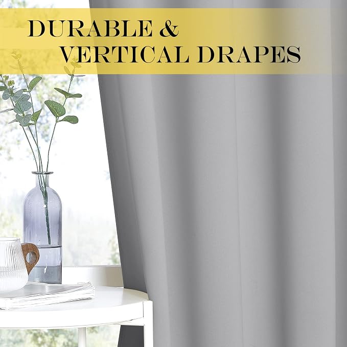 NICETOWN Blackout Long Window Curtain 90 inch Length - Image 6