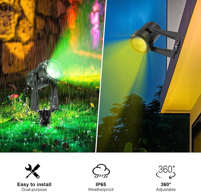Banord RGBW Color Changing Outdoor Landscape Lighting, 8 Pack Low Voltage LED - Image 3