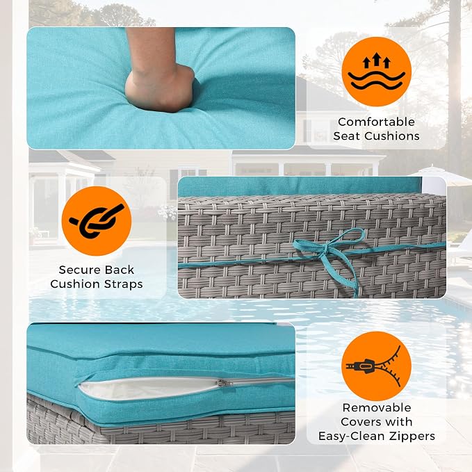 14-Seat Modern Patio Furniture Set - Image 7