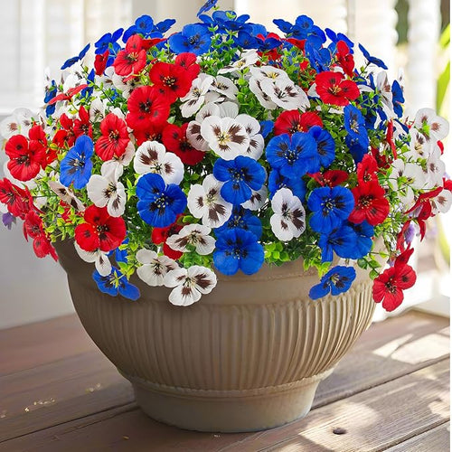 18 Pcs Artificial Fake Pansy Flowers by RowfadFlora