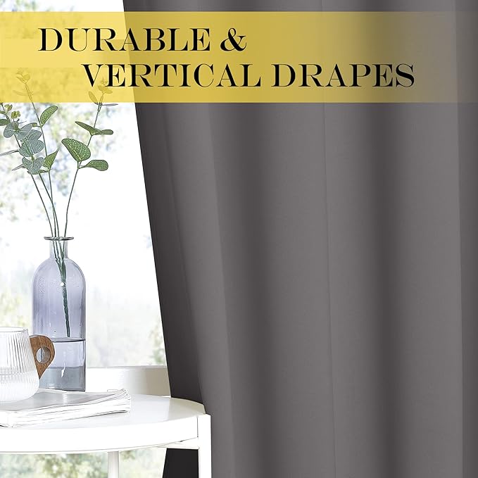 NICETOWN Blackout Bedroom Curtain 63 inch Long - Image 5