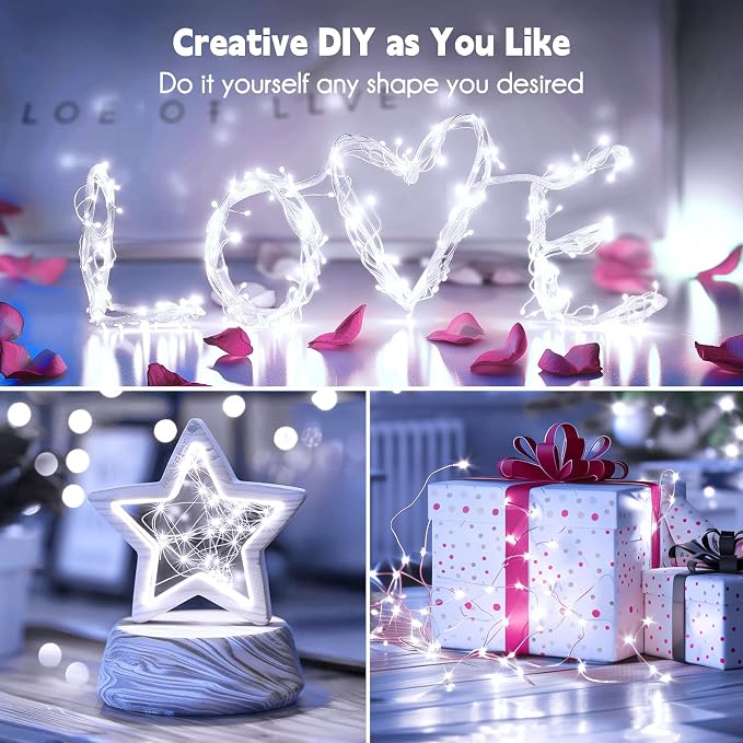 Fairy Lights Plug in, 66Feet 200LEDs Pure White String Lights, Waterproof - Image 5