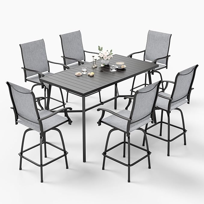 Sophia & William Outdoor Bar Set, Patio Bar Table and Chairs Set Patio Dining by SophiaWilliam