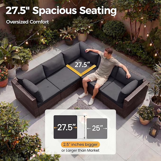 NICESOUL 10 Piece Outdoor Patio Furniture Set - Image 6