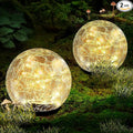Coroor Garden Solar Ball Lights Outdoor Waterproof, 30 LED Cracked Glass Globe by Coroor