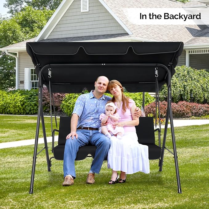 VINGLI Heavy Duty 550 LBS Upgraded 2 Person Outdoor Porch Swing - Image 7