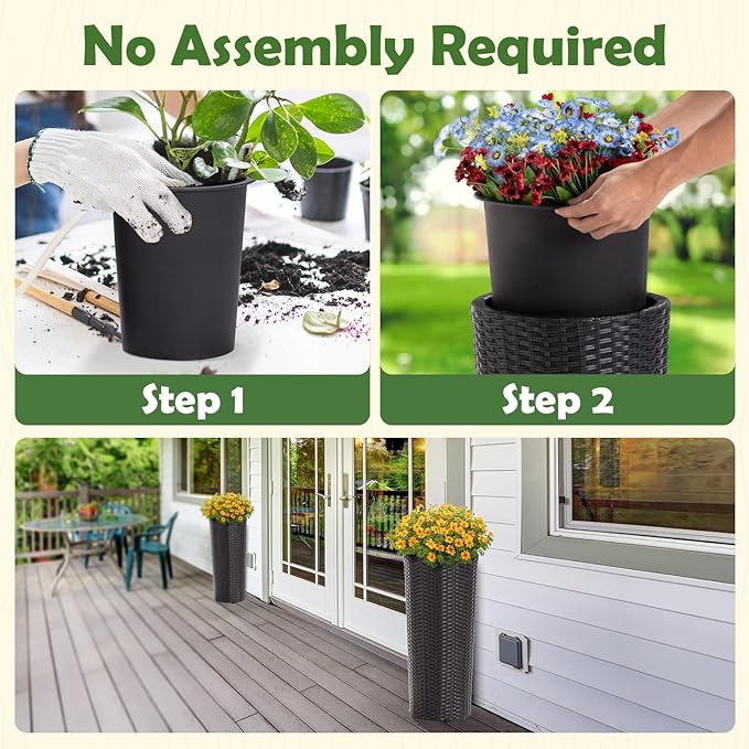 Idzo All Weather Wicker Planters - Image 6