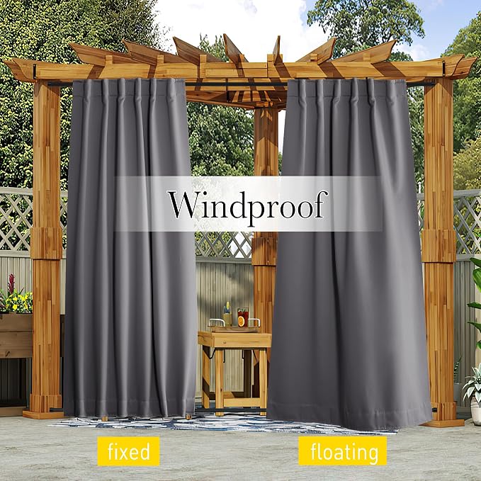 NICETOWN 2 Panels Outdoor Curtains - Image 5