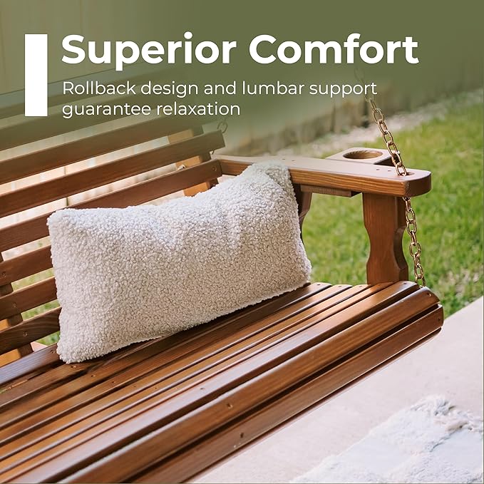 Amish Casual 5 Foot Roll Back Porch Swing - Image 5