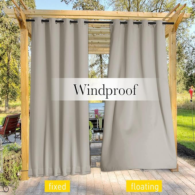 NICETOWN 2 Panels Outdoor Curtains - Image 5
