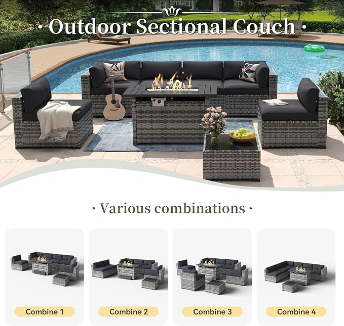 Aoxun 8 Piece Patio Furniture Set - Image 8