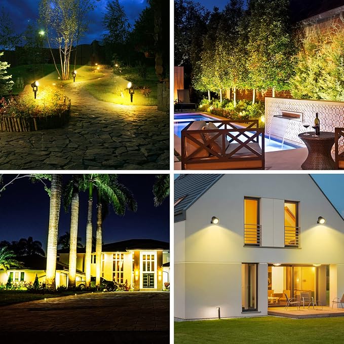 T-SUNUS Christmas Solar Landscape Spotlights Warm White, 2W Garden Spot Lights - Image 7