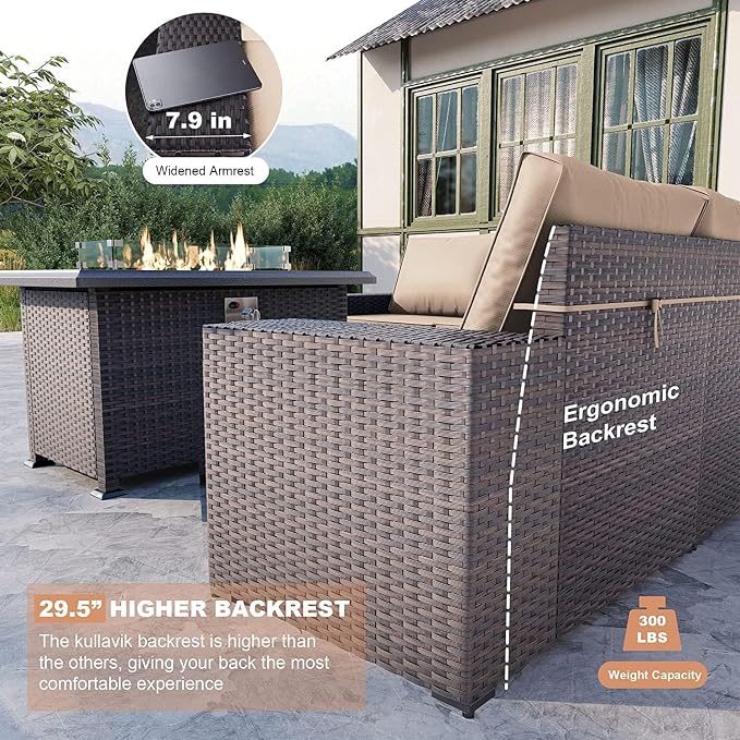 Kullavik 13 Pieces Outdoor Patio Furniture Set - Image 3