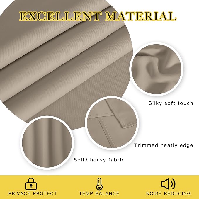 NICETOWN Sliding Door Curtain 108 Inches Long - Image 2